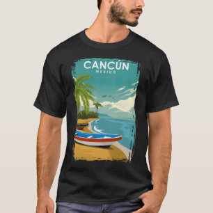 Camiseta Cancun Viagens vintage de Poster do México