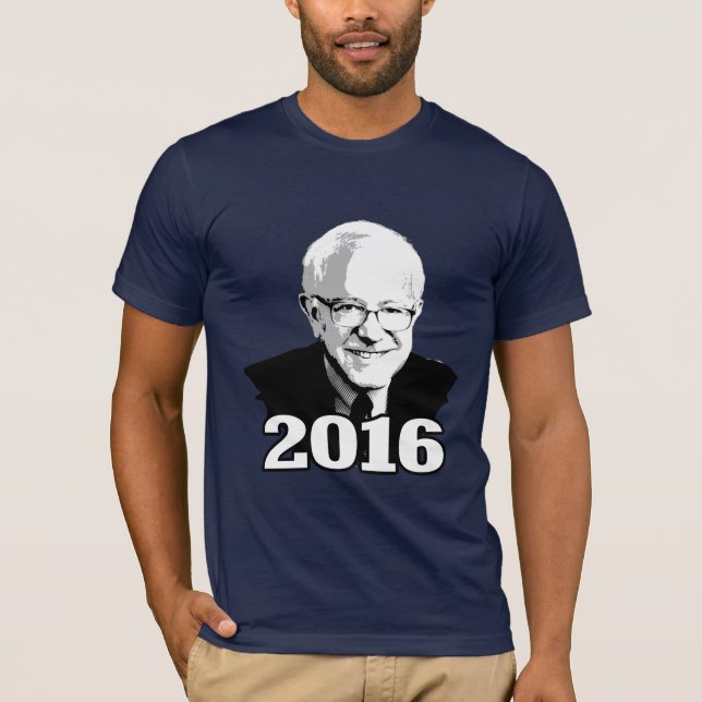 Camiseta Candidato 2016 das MÁQUINAS DE LIXAR de BERNIE (Frente)