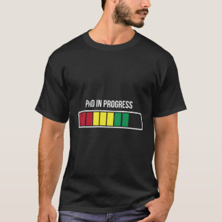 Camiseta Candidato a Doutorado Barra de Progresso Phd Douto