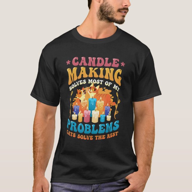 Camiseta Candle Making Cat  Candle Maker 1 (Frente)