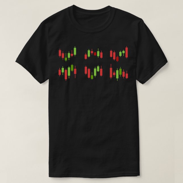 Camiseta Candlesticks trading sticker set (Frente do Design)