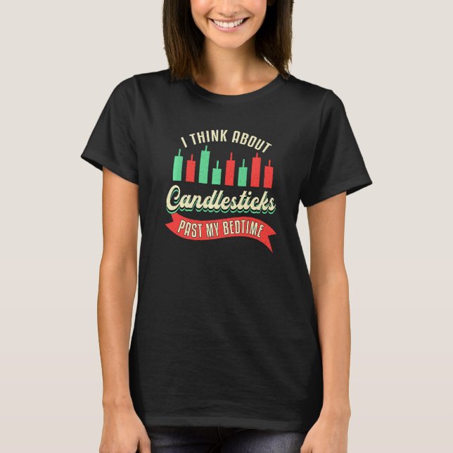 Camiseta Candlestics Passados Da Minha Bolsa De Valores (Frente)