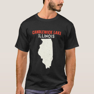 Camiseta Candlewick Lake Illinois EUA State America Viagem