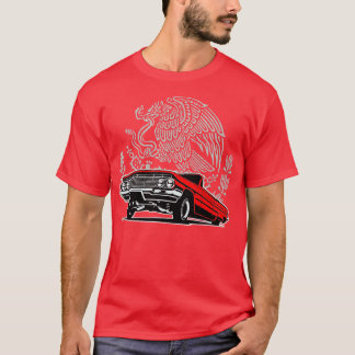 Camiseta Candy Apple Red Lowrider 64 OG Mexicano Eagle Chol