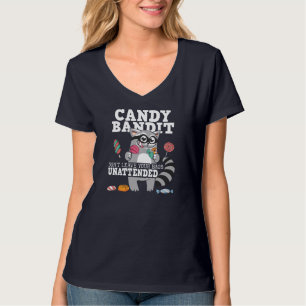 Camiseta Candy Bandit Não deixe suas Bolsas sem vigilância