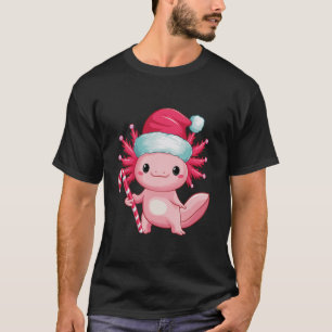 Camiseta Candy Candy Candy de Santa Hat, Axolotl de Natal H
