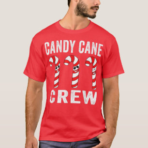 Camiseta Candy Candy Cane Crew Engraçado Doces De Natal