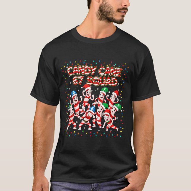 Camiseta Candy Cane 67 Squad Christmas Party  (Frente)