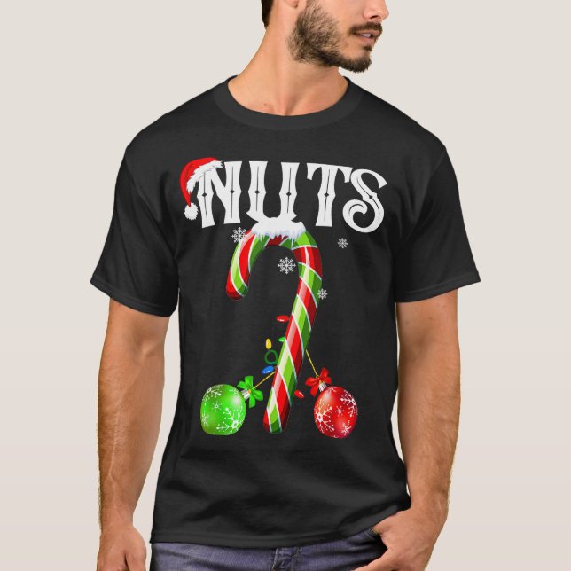 Camiseta Candy Cane Chest Nuts Couples Funny Chestnuts Xmas (Frente)