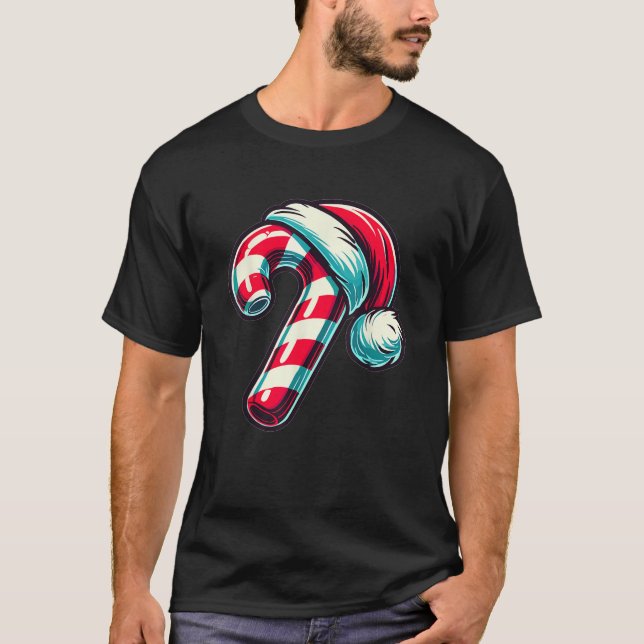 Camiseta Candy Cane Christmas Sweets Xmas  (Frente)