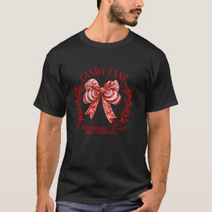 Camiseta Candy Cane Club de Natal Merry Christmas Cq