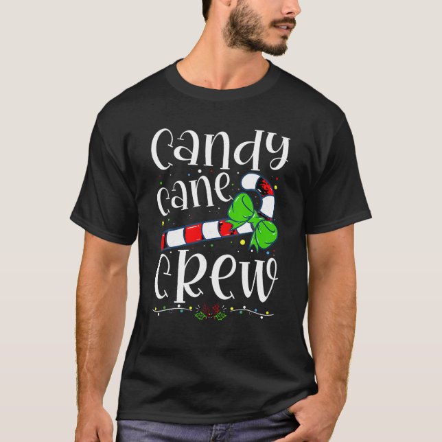Camiseta Candy Cane Creme de Natal Candy Festa B do Xmas (Frente)