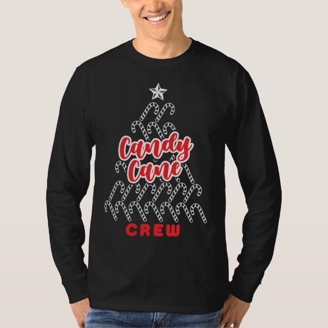Camiseta Candy Cane Crew Christmas Sweets Family Matching C (Frente)