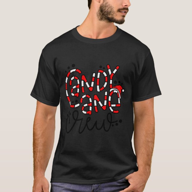 Camiseta Candy Cane Crew Christmas Xmas Love Candy Boys Gir (Frente)