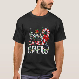 Camiseta Candy Cane Crew Engraçada Família De Natal Corresp