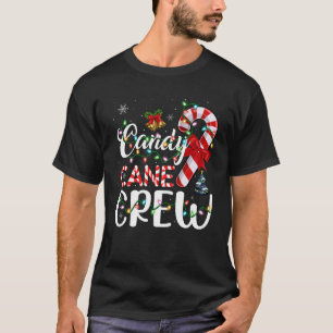 Camiseta Candy Cane Crew Engraçada Família De Natal Corresp