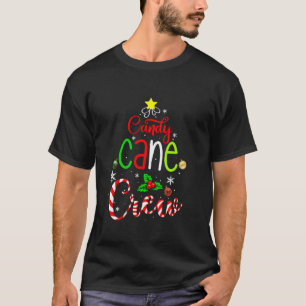Camiseta Candy Cane Crew Engraçado Correspondência de Natal