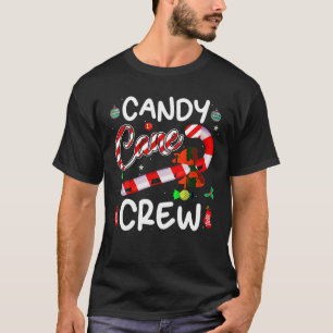 Camiseta Candy Cane Crew Engraçado Doces de Natal