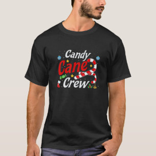 Camiseta Candy Cane Crew Engraçado Doces de Natal
