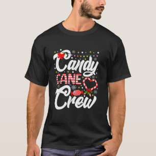 Camiseta Candy Cane Crew Engraçado Doces De Natal Com Engra