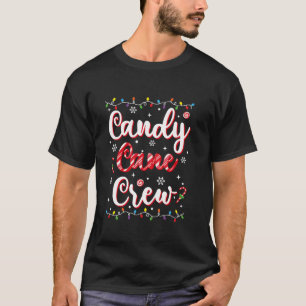 Camiseta Candy Cane Crew Engraçado Doces De Natal Em Xmas P
