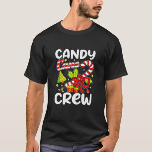 Camiseta Candy Cane Crew Engraçado Doces De Natal Engraçado