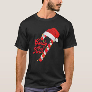 Camiseta Candy Cane Crew Engraçado Homem-Pão De Natal Engra