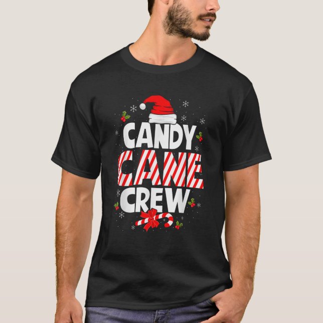 Camiseta Candy Cane Crew for Family Xmas and Cousin Christm (Frente)