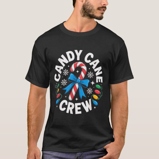 Camiseta Candy Cane Crew Funny Christmas Candy Lover X-mas  (Frente)