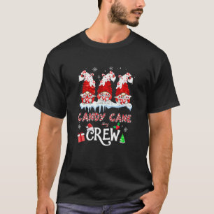 Camiseta Candy Cane Crew Gnomo Natal Feliz Xmas