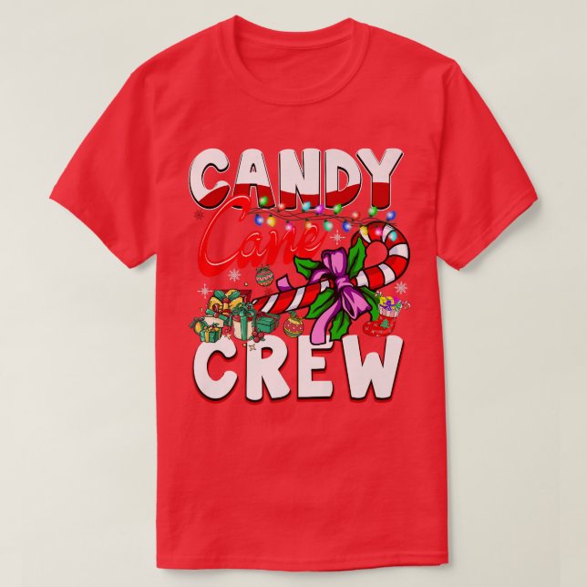 Camiseta Candy Cane Crew Natal Kids Garotos Gi (Frente do Design)