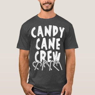 Camiseta Candy Cane Crew Natal Sweets Família Combinação C