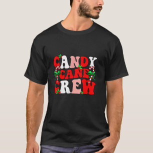 Camiseta Candy Cane Crew Papais noeis Natal Festa Natal Kid