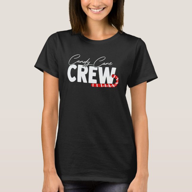 Camiseta Candy Cane Crew Sugar Walking Stick Sweets Cookies (Frente)