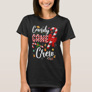 Camiseta Candy Cane Crew X-Mas Red e White Candy Gir