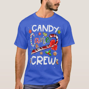 Camiseta Candy Cane Crews Engraçado Canaviais De Natal Com 