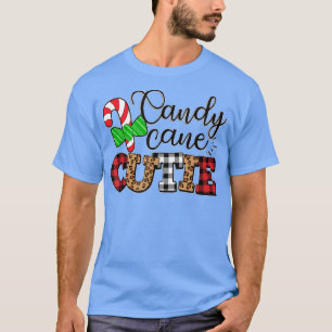 Camiseta Candy Cane Cutie Buffalo Xadrezes Garotos Meninas