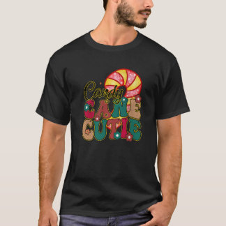 Camiseta Candy Cane Cutie Groovy Diz Homens De Natal