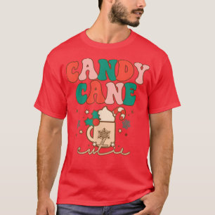 Camiseta Candy Cane Cutie Groovy Vibes Família Quente de Ca