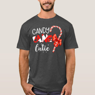 Camiseta Candy Cane Cutie Xmas Pajama Engraçado Matriz de N