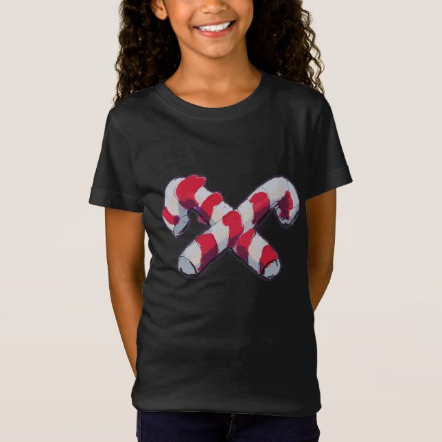 Camiseta Candy Cane de Natal (Frente)