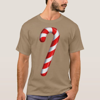 Camiseta Candy Cane Feliz e Bright Red e White Candy Co