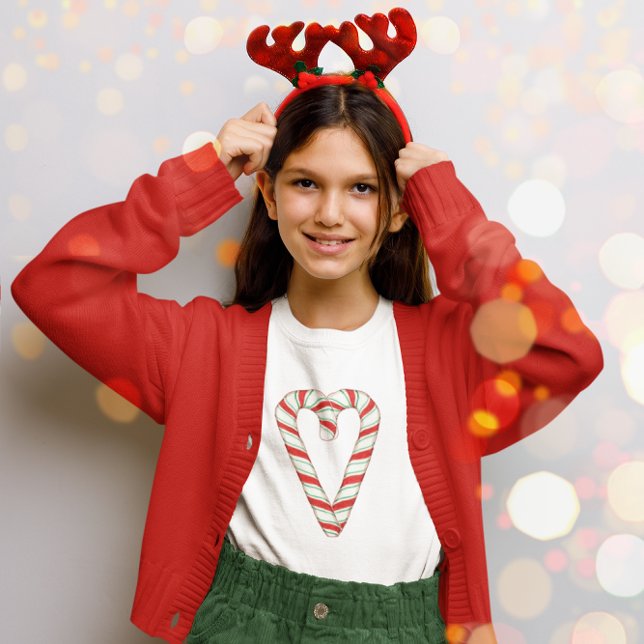Camiseta Candy Cane Heart (Criador carregado)