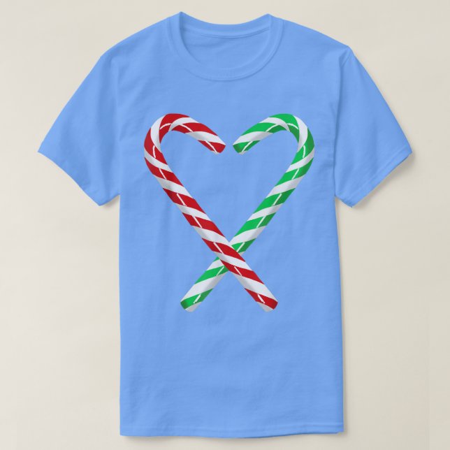 Camiseta Candy Cane Heart (Frente do Design)