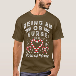 Camiseta Candy Cane HeartMen & Women Obstetrics OB Nurse Ch