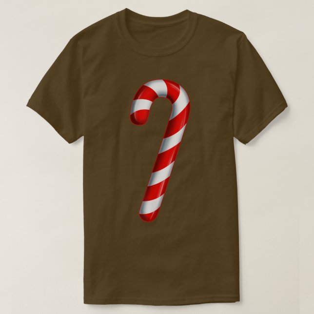 Camiseta Candy Cane Merry and Bright Red and White Candy Sw (Frente do Design)