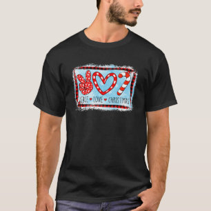 Camiseta Candy Cane Paz Ama Natal Papai Noel Ainda Nós