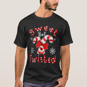 Camiseta Candy Cane Sweet Mas Encantado Feliz Feliz Natal
