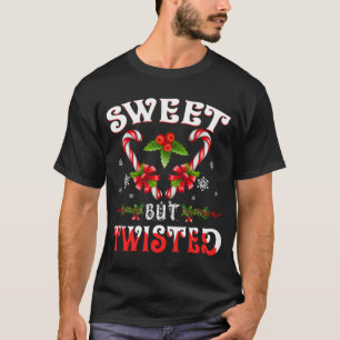 Camiseta Candy Cane Sweet, Mas Feliz Natal Engraçado