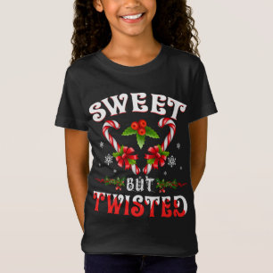 Camiseta Candy Cane Sweet, Mas Feliz Natal Engraçado
